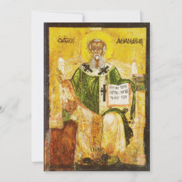 Ortodox ikon av Sankt Athanasius av Alexandria Julkort