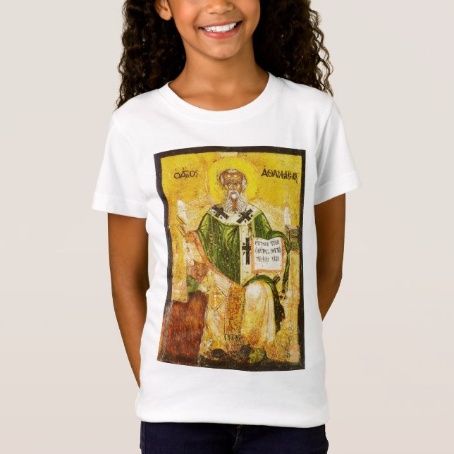 Ortodox ikon av Sankt Athanasius av Alexandria T Shirt (Framsida)