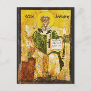 Ortodox ikon av Sankt Athanasius av Alexandria Vykort