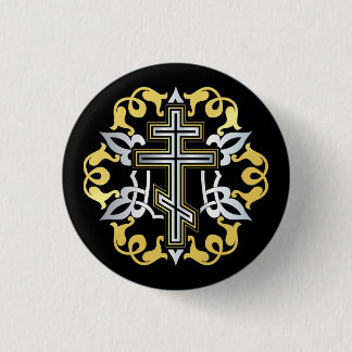 Ortodox Kor Guld med ornament Knapp