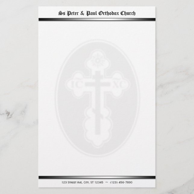 Ortodox Kor Watermark-station Brevpapper (Framsida)