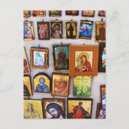 Ortodox kristen, symboler, Byzantine, GrPostcard Vykort