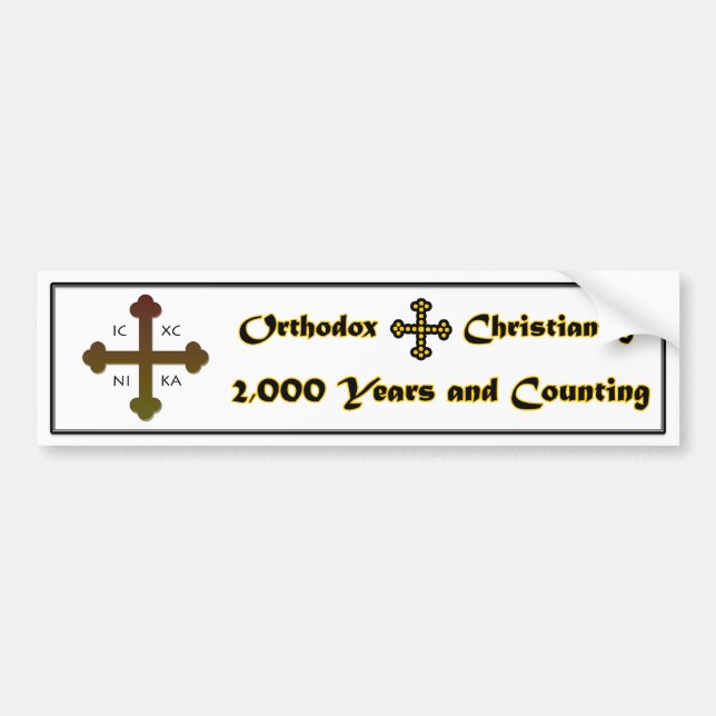 Ortodox Kristendomen 2.000 år och räkna Bildekal (Framsidan)