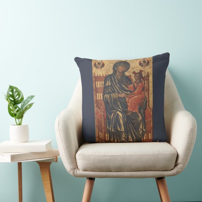Ortodox l Madonna och Child l Catholik Church. Kudde (Stol)