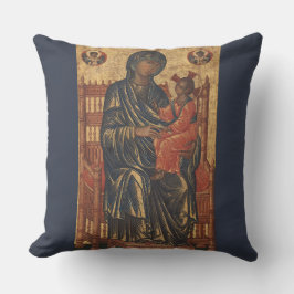 Ortodox l Madonna och Child l Catholik Church. Kudde