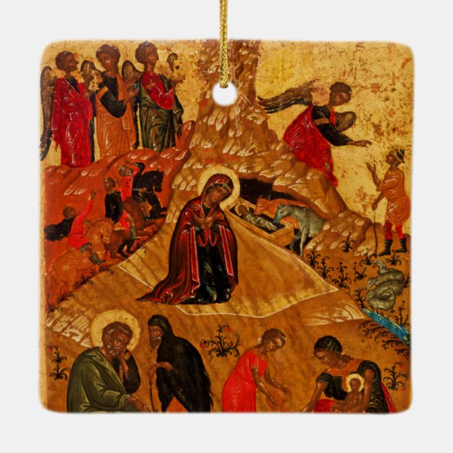 Ortodox Nativitysymbolsprydnad Julgransprydnad Keramik (Baksida)