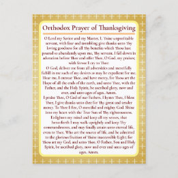 Ortodox Prayer av Thanksgiving-kort Vykort