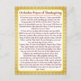 Ortodox Prayer av Thanksgiving-kort Vykort