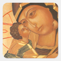 Ortodox symbol av jungfruliga Mary och babyen