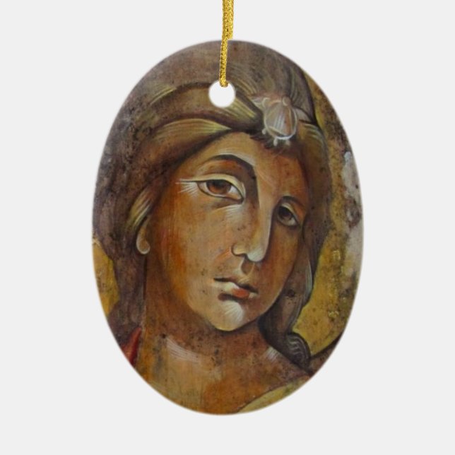 Ortodox symbolsjul Ornamen-- Filermskaya Julgransprydnad Keramik (Framsidan)