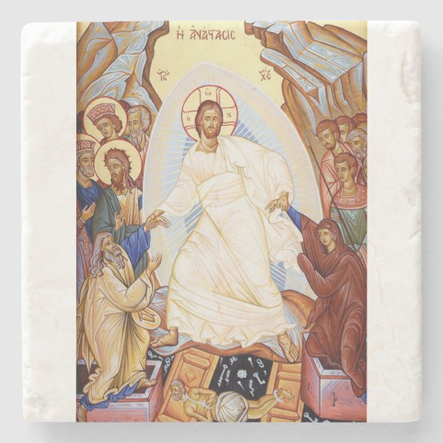 Ortodoxa ikonen för Anastasis Resurrection Stenunderlägg (Framsidan)