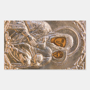 Ortodoxa ikonen rektangulärt klistermärke