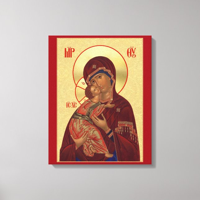 Ortodoxisk ikon - Vladimir Mor från Gud Canvastryck (Framsida)