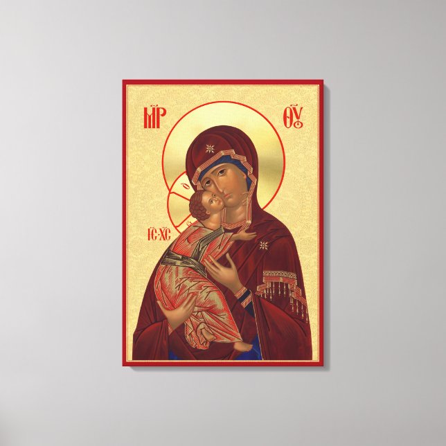 Ortodoxisk ikon - Vladimir Mor från Gud Canvastryck (Framsida)