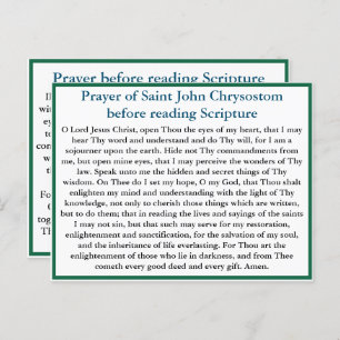 Ortodoxt bön före läsning av skriptkort vykort