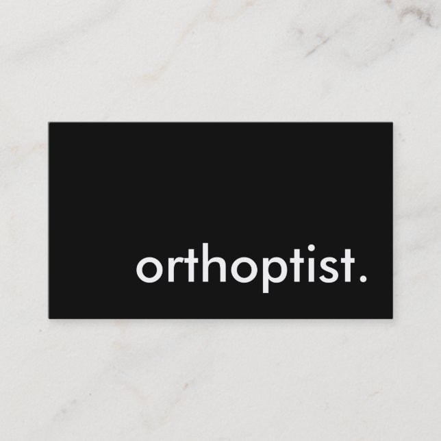 ortooptist. visitkort (Framsida)