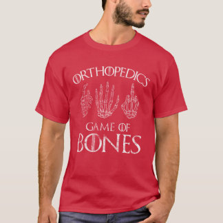 Ortopedi Game of Bones Kirurg Läkare Present åter T Shirt