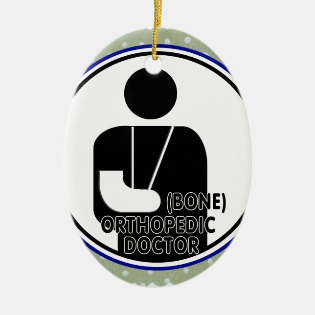 ORTOPEDIC (BONE) DOKTOR LOGOTYP JULGRANSPRYDNAD KERAMIK (Framsidan)