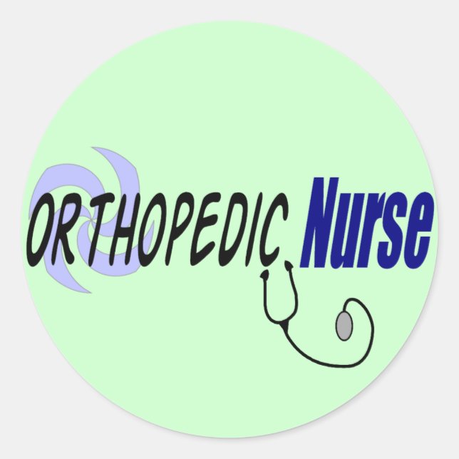 Ortopedic Nurse Gifts Runt Klistermärke (Framsida)