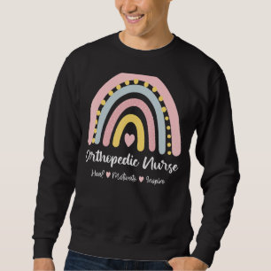 Ortopedic Nurse Heal Motivate Inspire Boho Rainbo Lång Ärmad Tröja