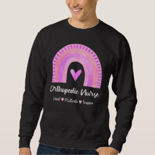 Ortopedic Nurse Heal Motivate Inspire Boho Rainbo Lång Ärmad Tröja