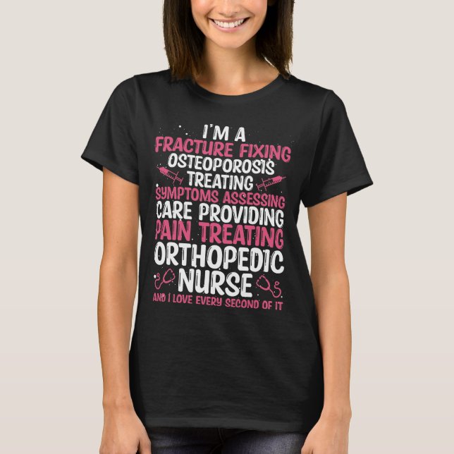 Ortopedic Nurse Orthopedic Assistant Essentials T Shirt (Framsida)