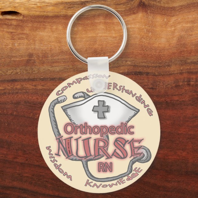 Ortopedic Nurse round keychain Nyckelring (Framsida)