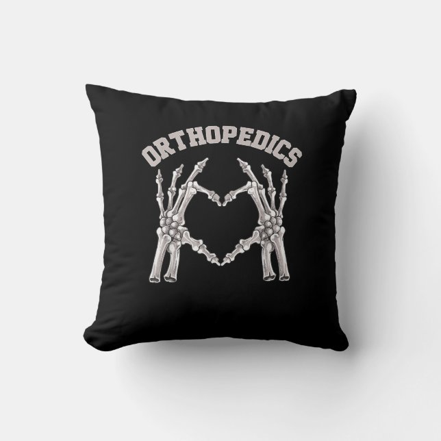Ortopedics Skeleton Hand Heart Ortho Nurse Rn Cre Kudde (Framsida)