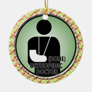 ORTOPEDISK DOKTORLOGOTYP (FÖR BEN) JULGRANSPRYDNAD KERAMIK