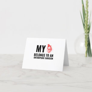 Ortopedisk kirurg, roligt hjärta helgkort