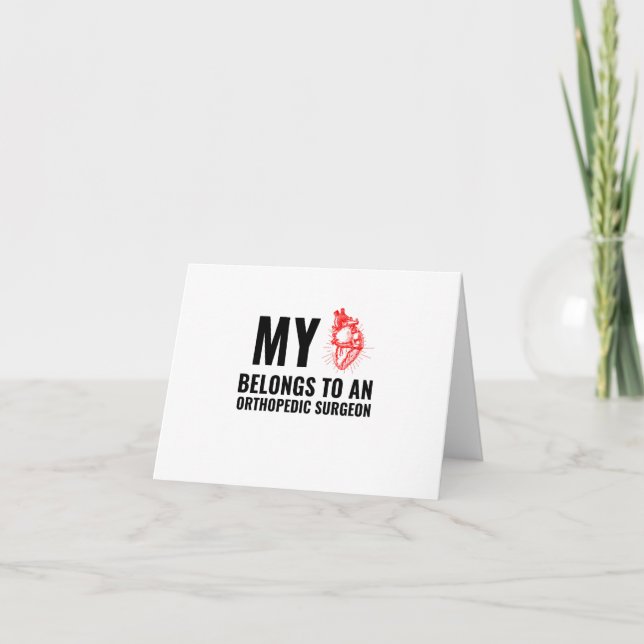 Ortopedisk kirurg, roligt hjärta helgkort (Framsida)