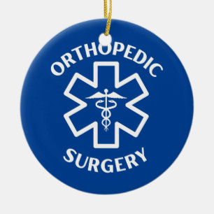 Ortopedisk kirurgi Doktor Nurse Medical Caduceus Julgransprydnad Keramik