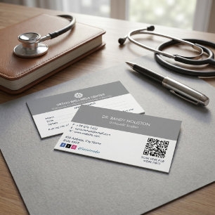 Ortopedisk Klinik Verksamhet Ren Utnämning Visitkort