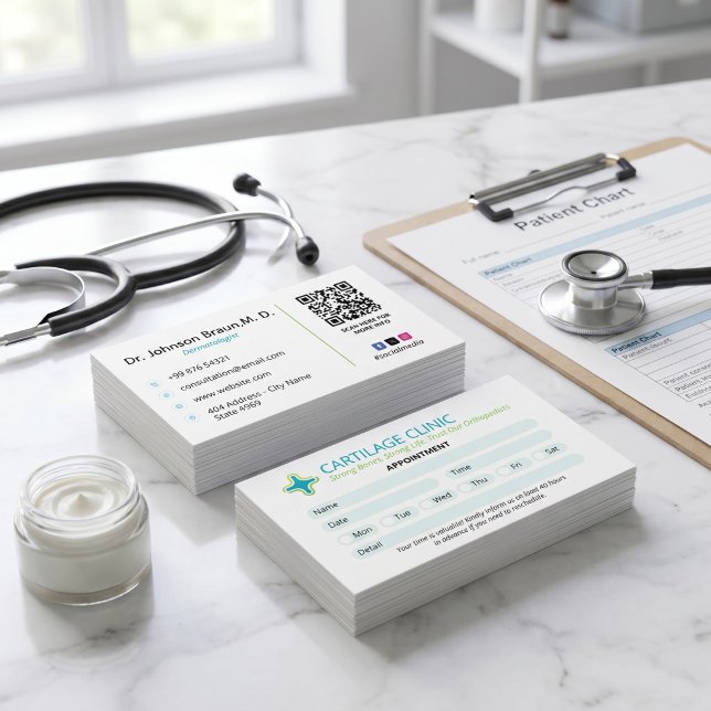 Ortopedisk Klinik Verksamhet | Ren Utnämning Visitkort (Skapare uppladdad)