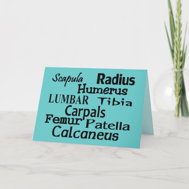 Ortopedisk läkare/kirurgiskt gåvor tack kort (Framsida)