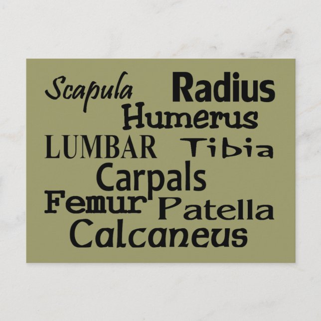 Ortopedisk läkare/kirurgiskt gåvor vykort (Framsida)