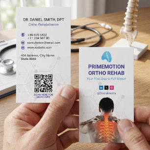 Ortopedisk rehabiliteringsklinik Modern vit Visitkort
