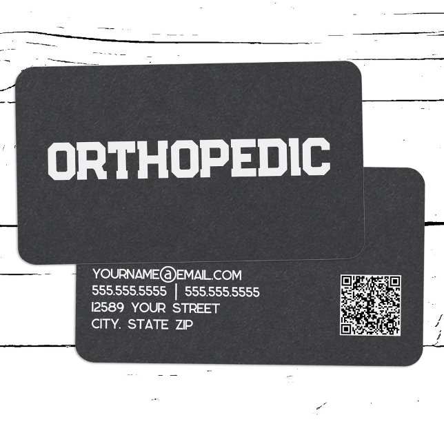 Ortopedisk ryggrad Doktor Anpassningsbar QR Visitkort (Orthopedic Custom QR Business Cards)