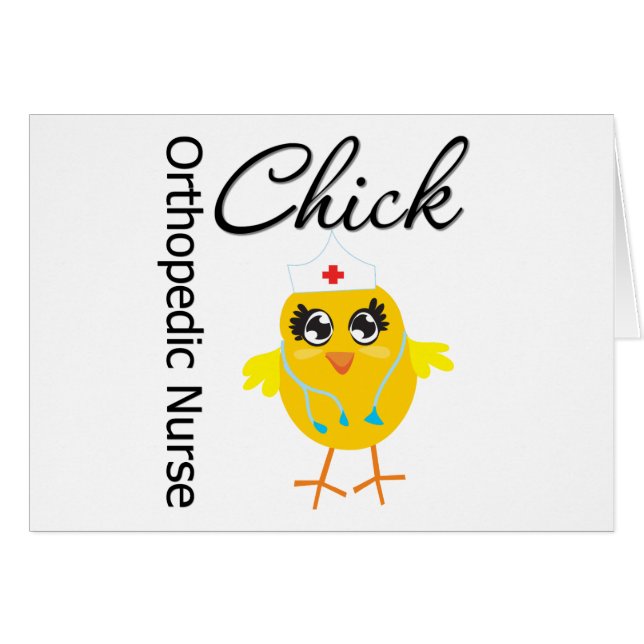 Ortopedisk sjuksköterska Chick v1 Hälsningskort (Framsidan Horizontal)