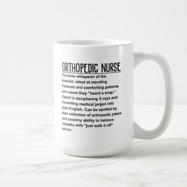 Ortopedisk sjuksköterska kaffemugg (Höger)