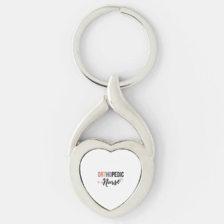 Ortopedisk sjuksköterska twisted heart silverfärgad nyckelring