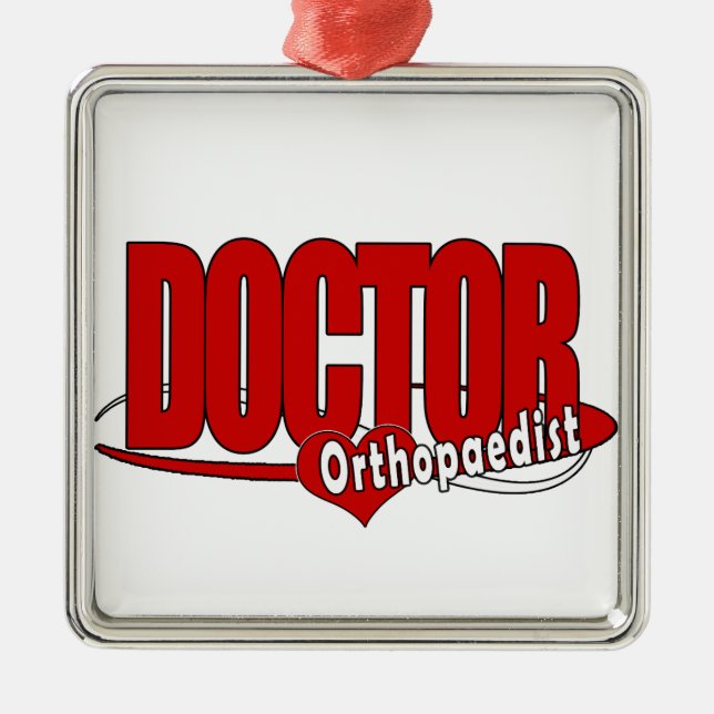 ORTOPEDIST LOGOTYP BIG RED DOKTOR JULGRANSPRYDNAD METALL (Framsidan)