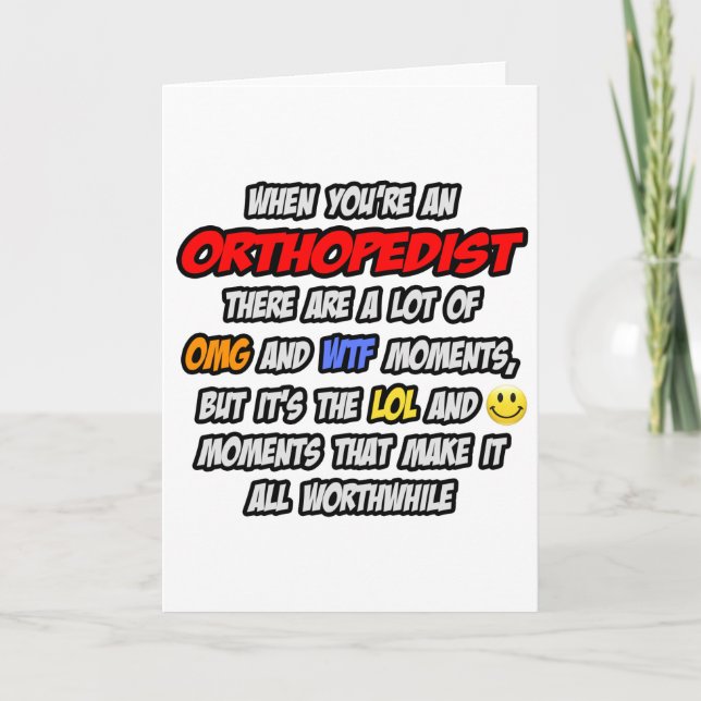 Ortopedist ... OMG WTF LOL Kort (Framsida)