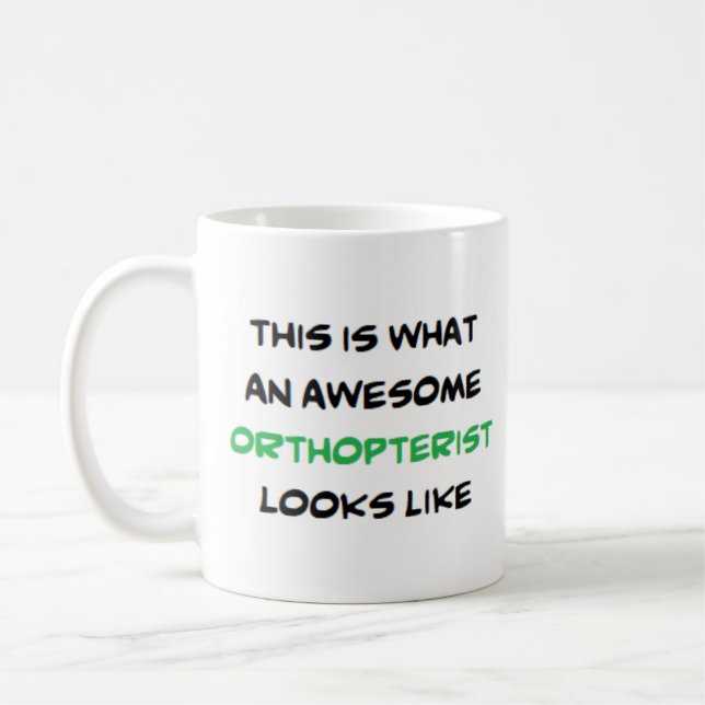 ortopterist, fantastisk kaffemugg (Vänster)