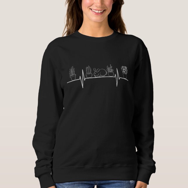 örtslag Cute Rabbit Plant Gardener T Shirt (Framsida)