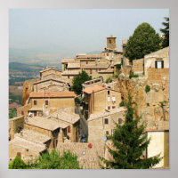 Orvieto, fotografi av Italien poster