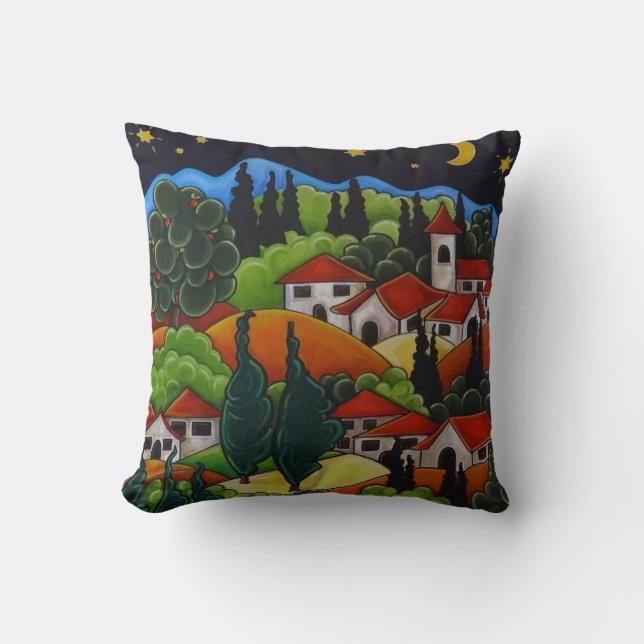 Orvieto Italien 16" X 16" Bomullsfyllning Kudde (Framsida)