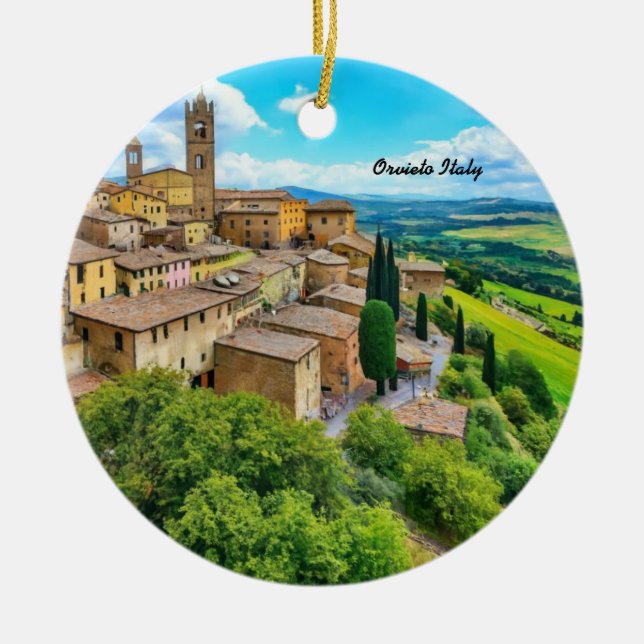 Orvieto, Italien Julgransprydnad Keramik (Framsidan)