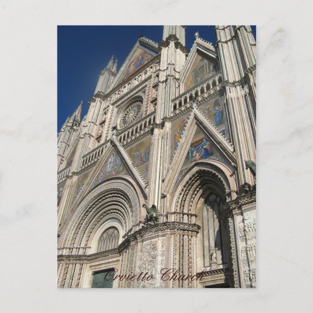 Orvietto Church, Sicilien, Italien Vykort (Framsida)