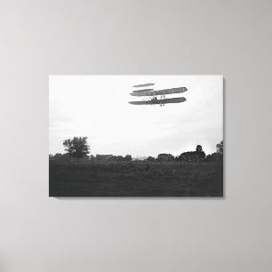 Orville Wright på flyg 41 på 60 fot - kick Canvastryck